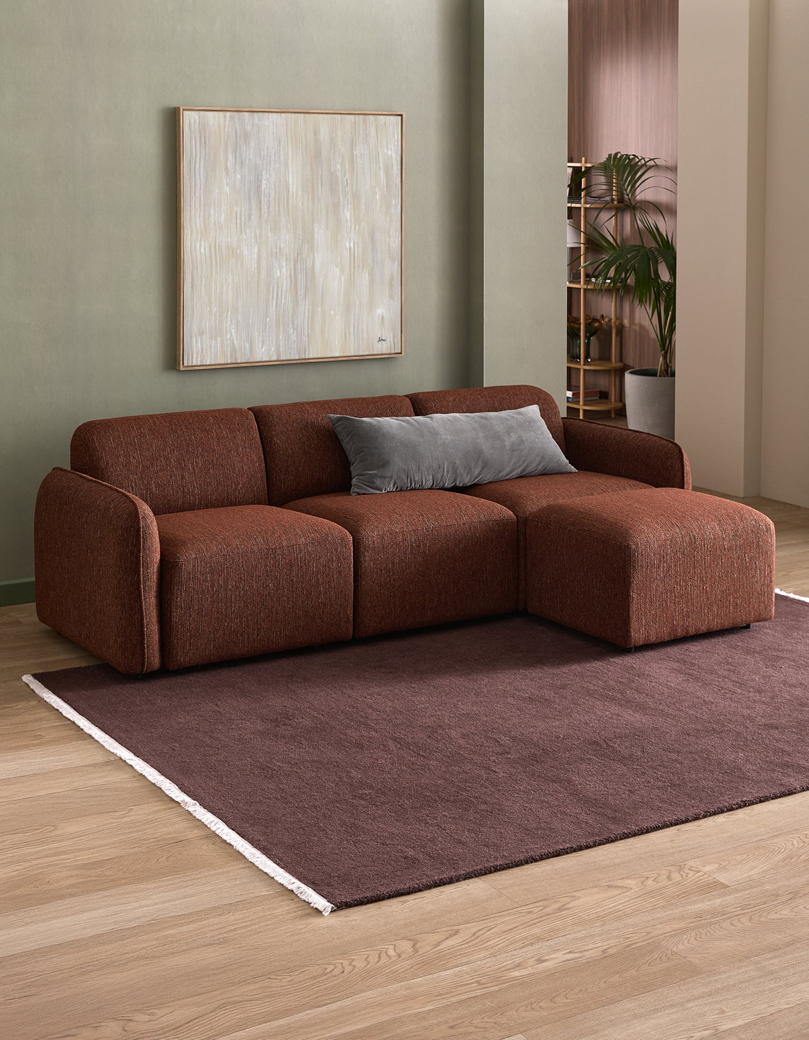 Barton 4 Seater Modular Sofa & Ottoman Set