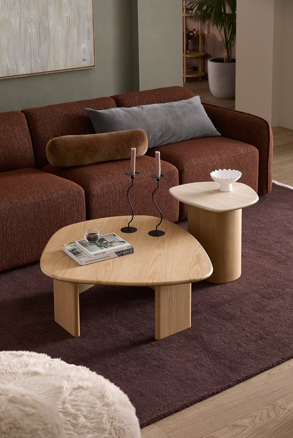 Ari Travertine Side Table