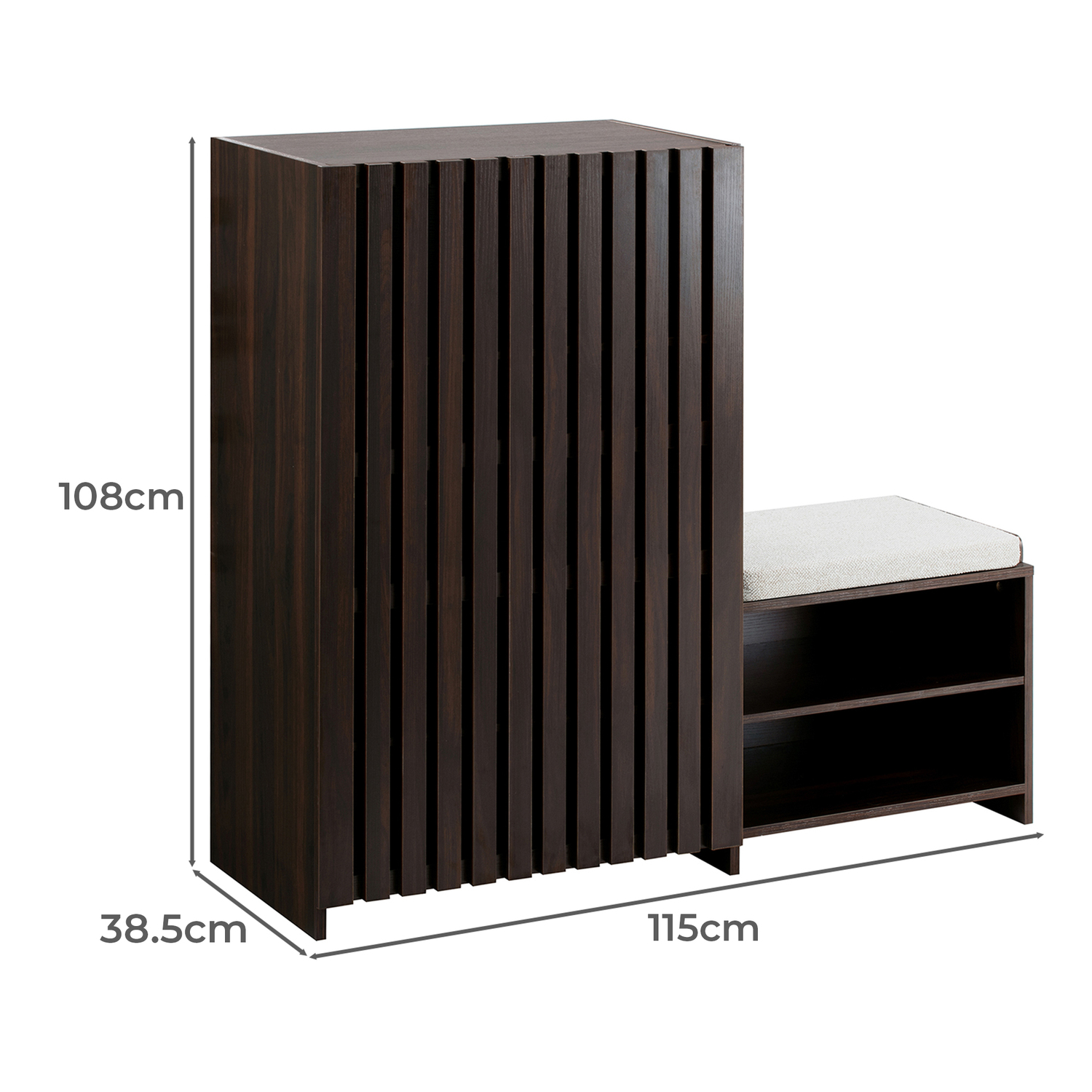 Shania Shoe Cabinet with Bench