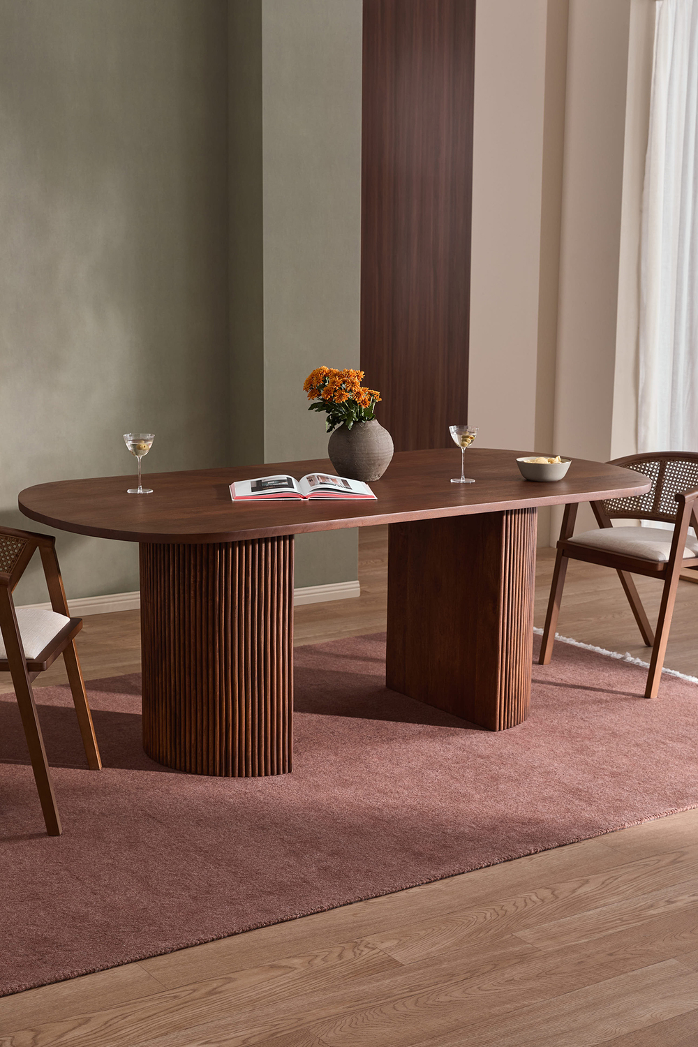 Anika Oval Mango Wood Dining Table