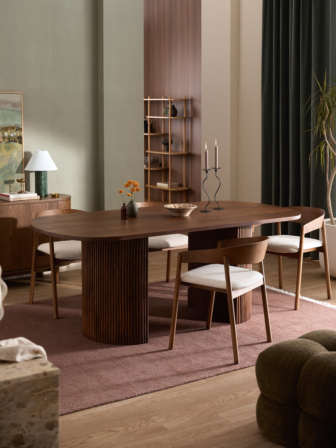 Anika Oval Mango Wood Dining Table