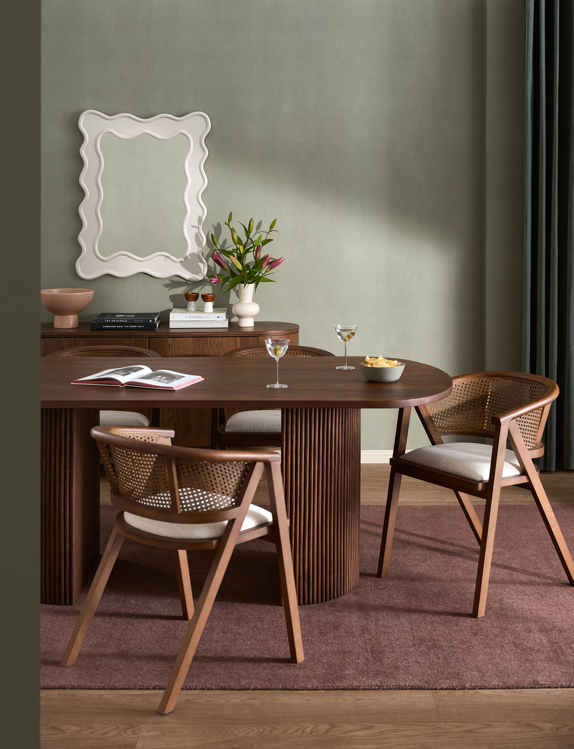 Anika Oval Mango Wood Dining Table