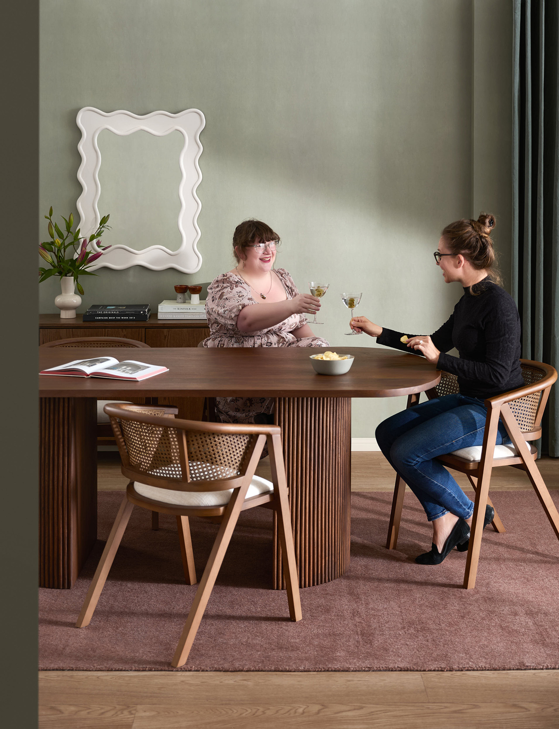 Anika Oval Mango Wood Dining Table