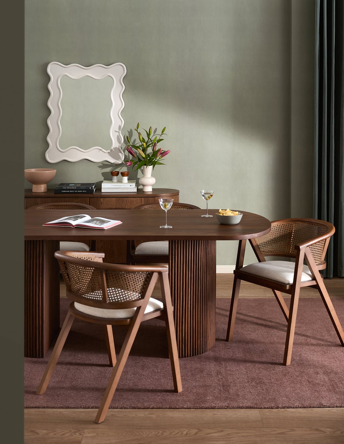 Shun Beech Wood & Rattan Dining Chair