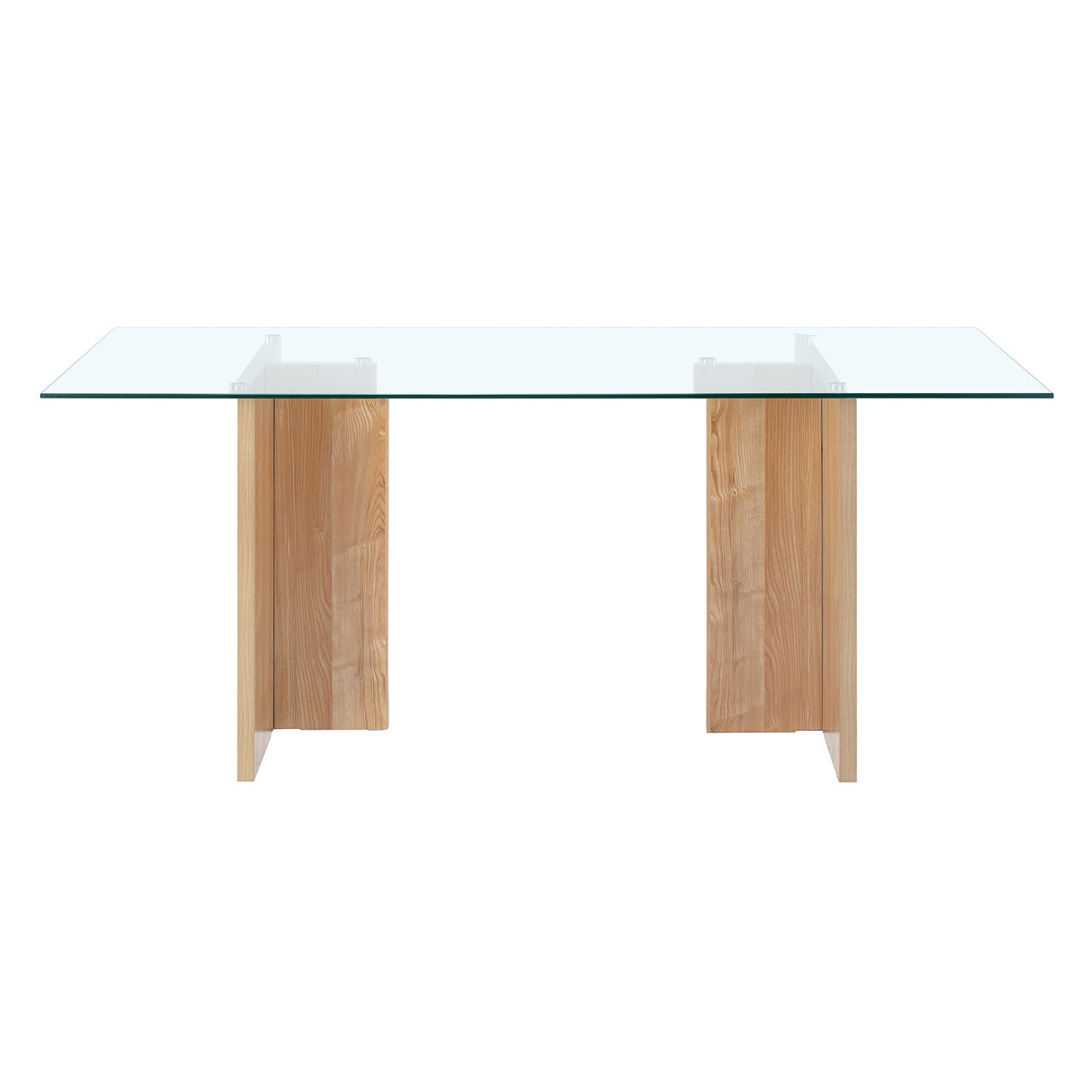 Nora Glass Dining Table and Hayden Upholstered Dining Chairs Set