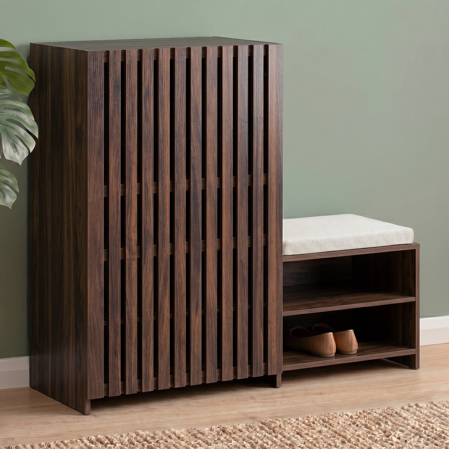 Shania Shoe Cabinet with Bench