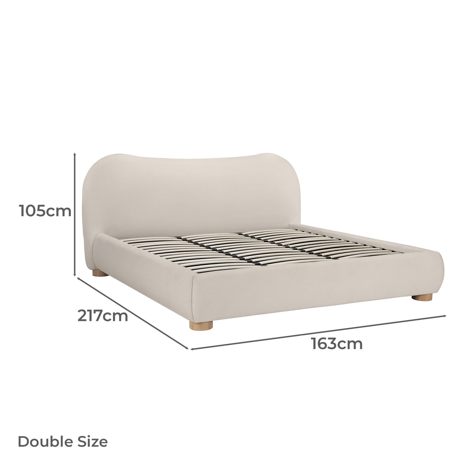 Paloma Boucle Gas Lift Storage Bed