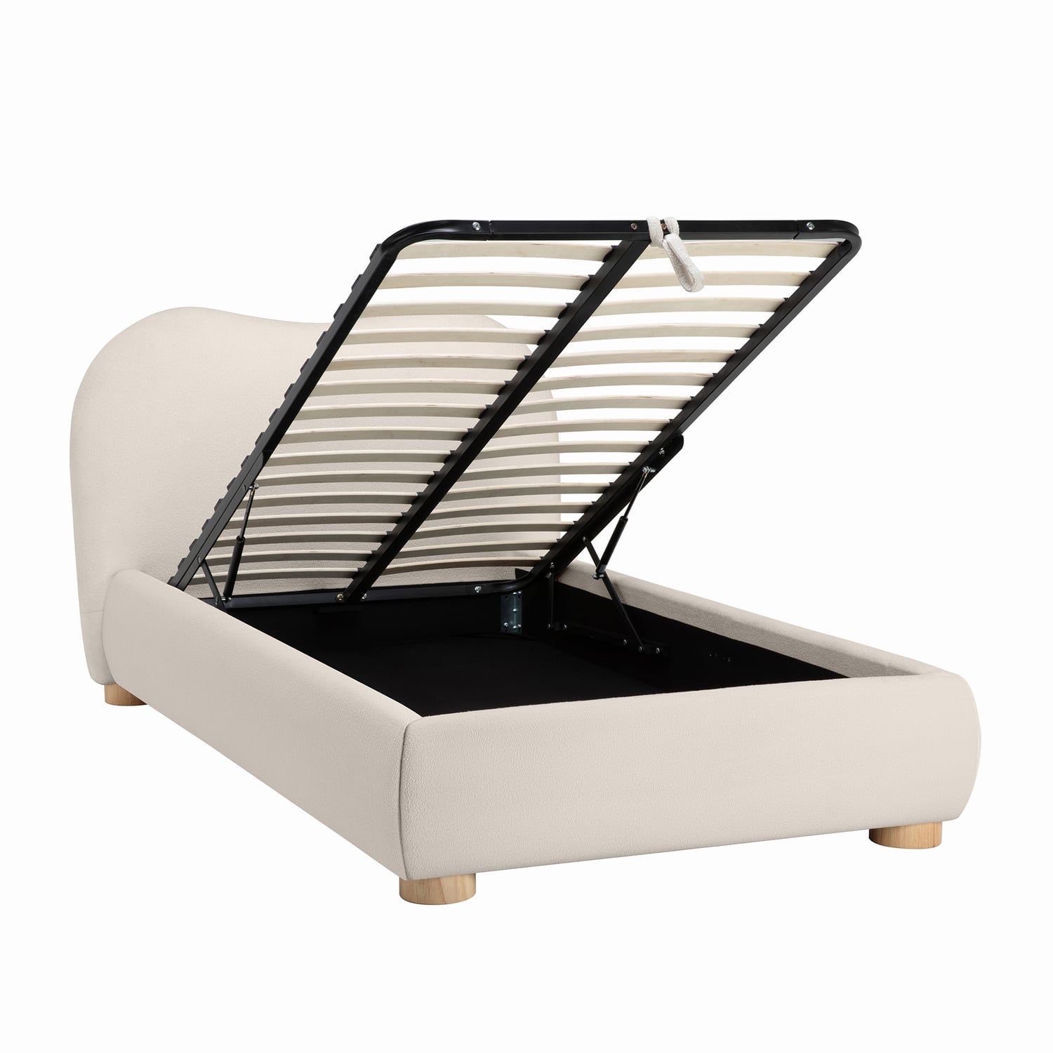 Paloma Boucle Gas Lift Storage Bed