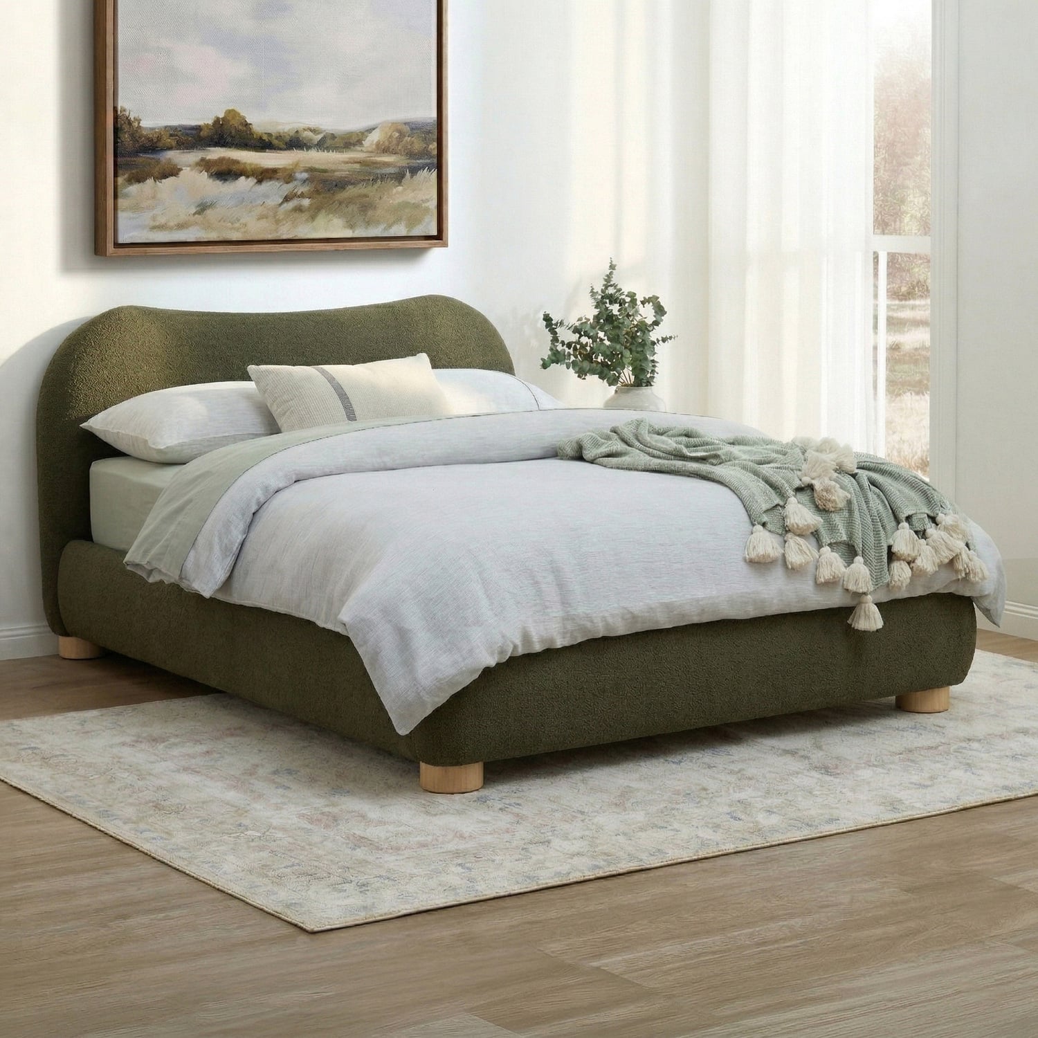 Paloma Boucle Gas Lift Storage Bed
