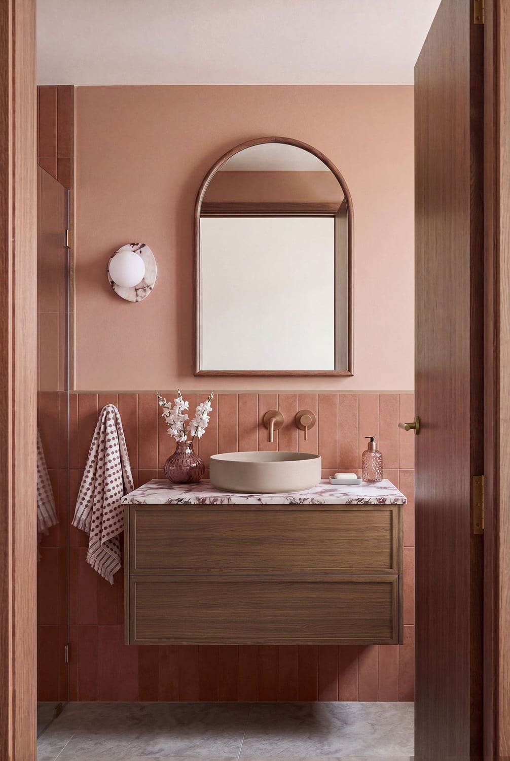Bronte 600mm Arch Mirrored Shaving Cabinet