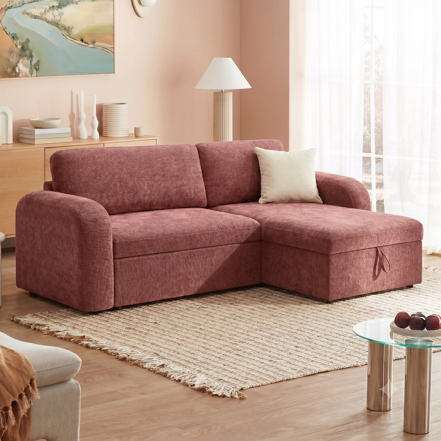 Maia 4 Seater Double Sofa Bed with Reversible Chaise