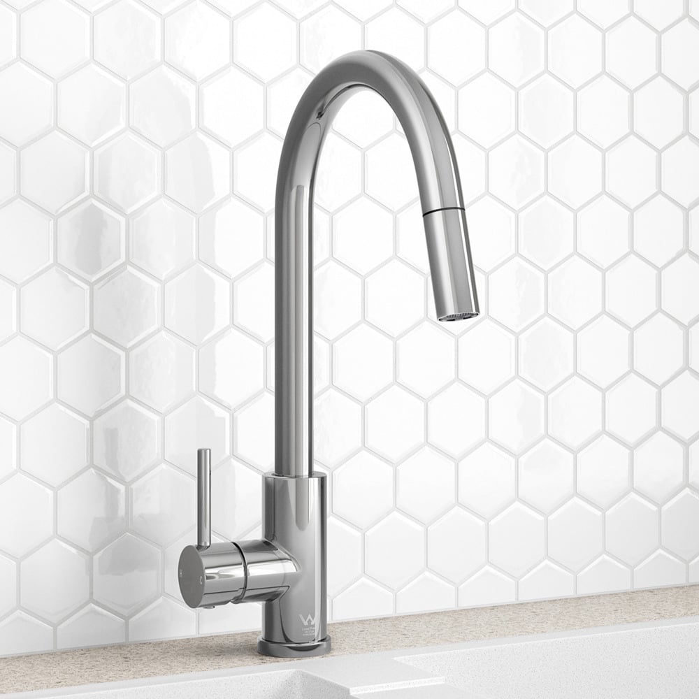Carson Pull-Out Gooseneck Kitchen Sink Mixer