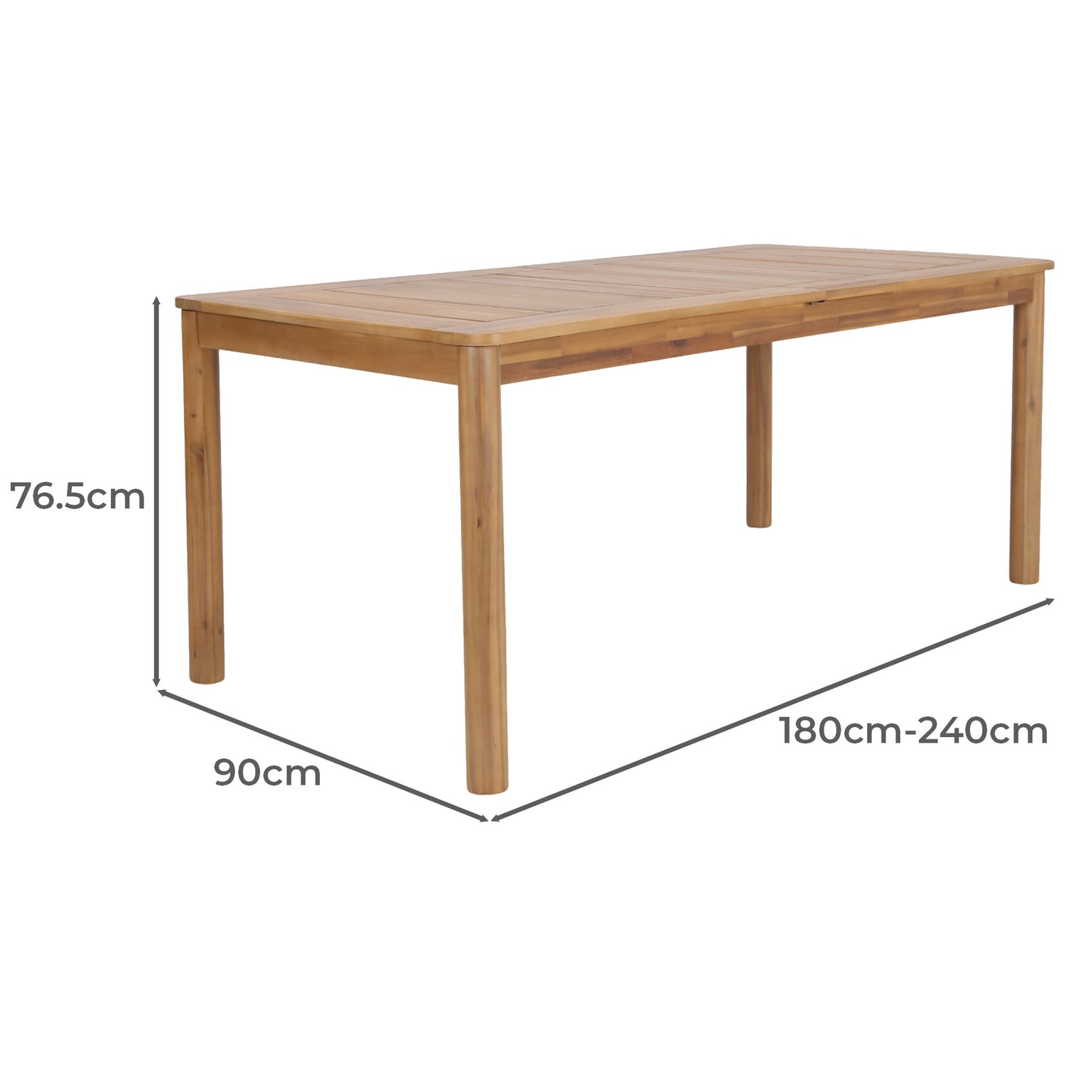 Patmos Acacia Wood Outdoor Extendable Dining Table