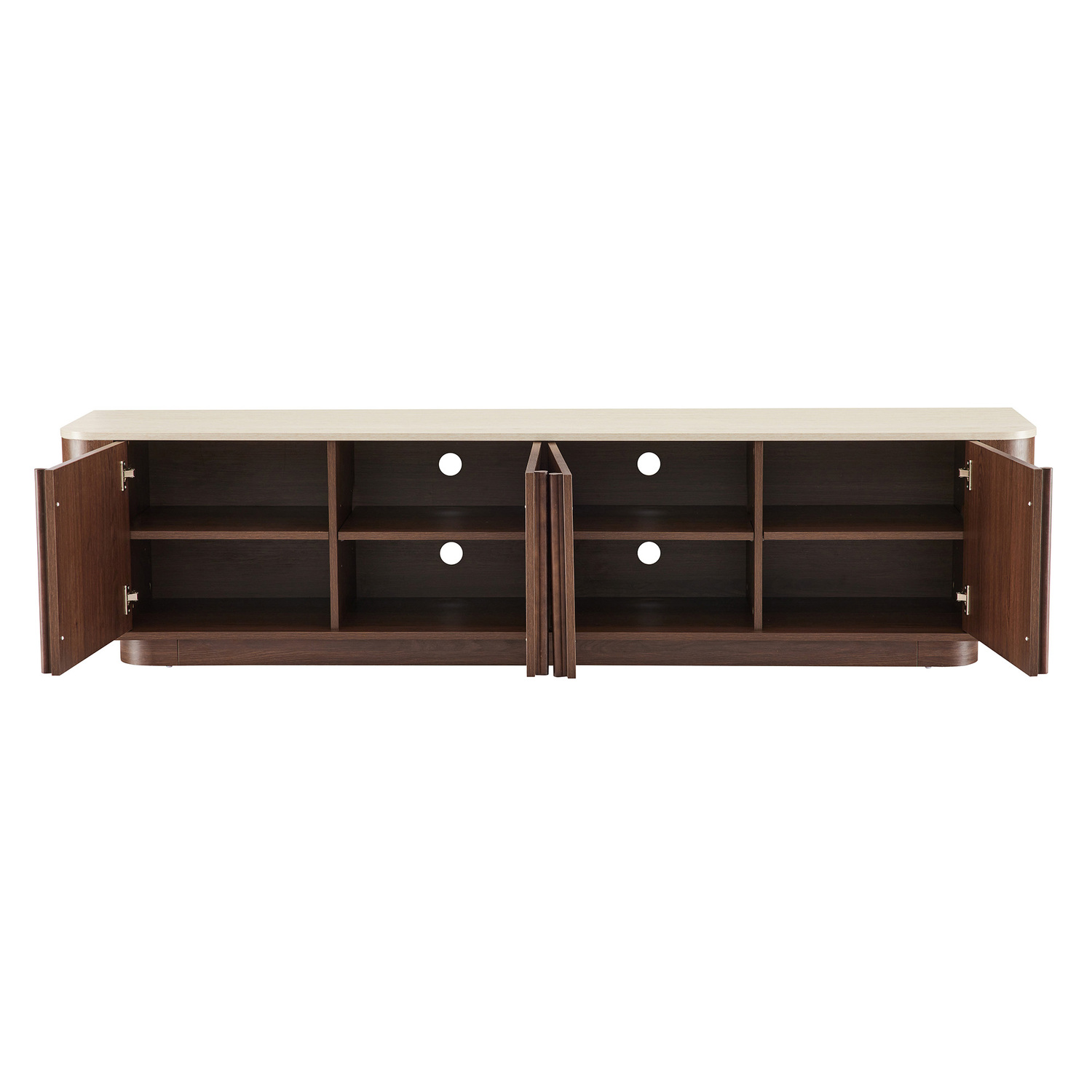 Talia 4 Door Travertine-Look TV Unit