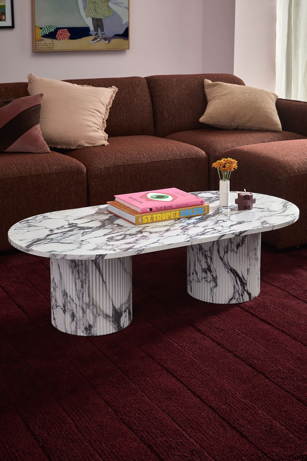 Tilly Viola Marble-Look Coffee Table