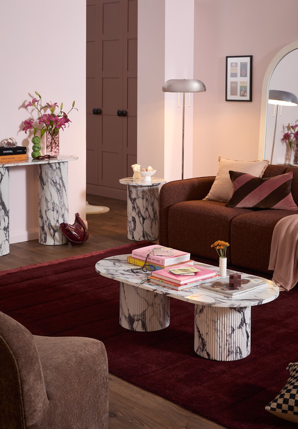 Tilly Viola Marble-Look Coffee Table