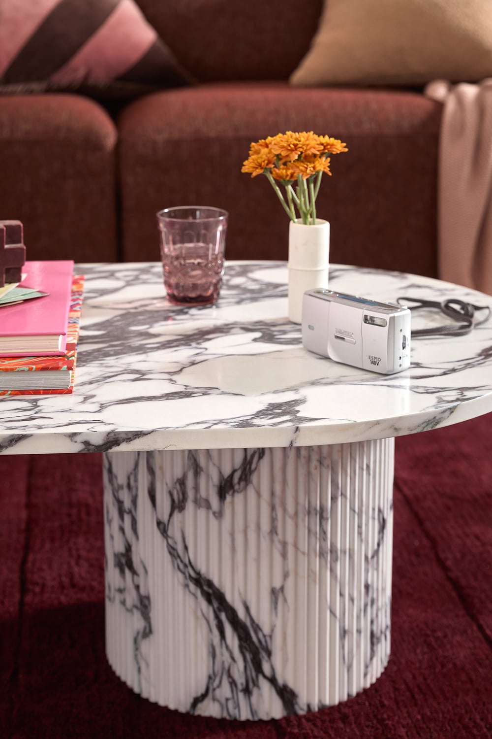 Tilly Viola Marble-Look Coffee Table