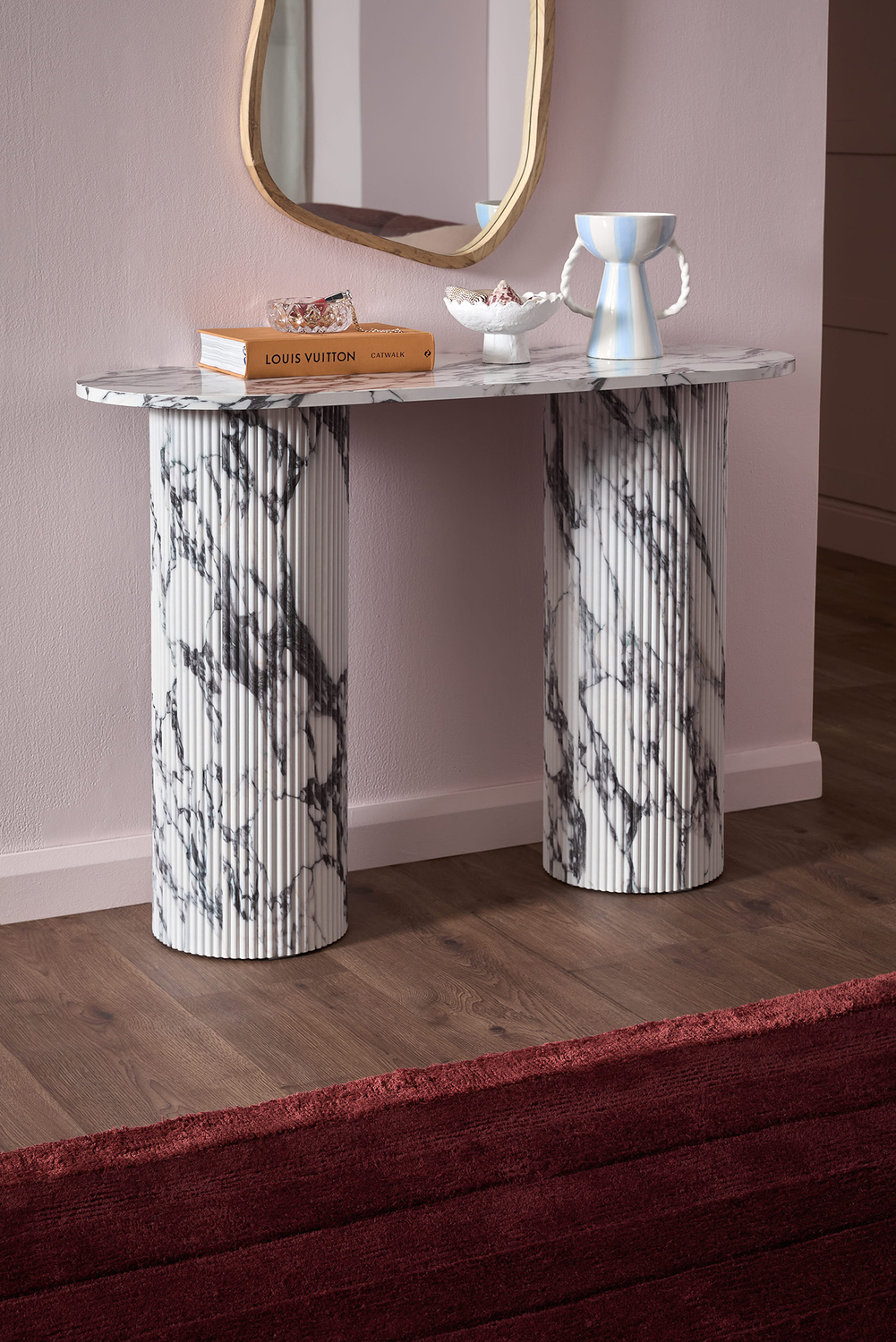Tilly Viola Marble-Look Console Table