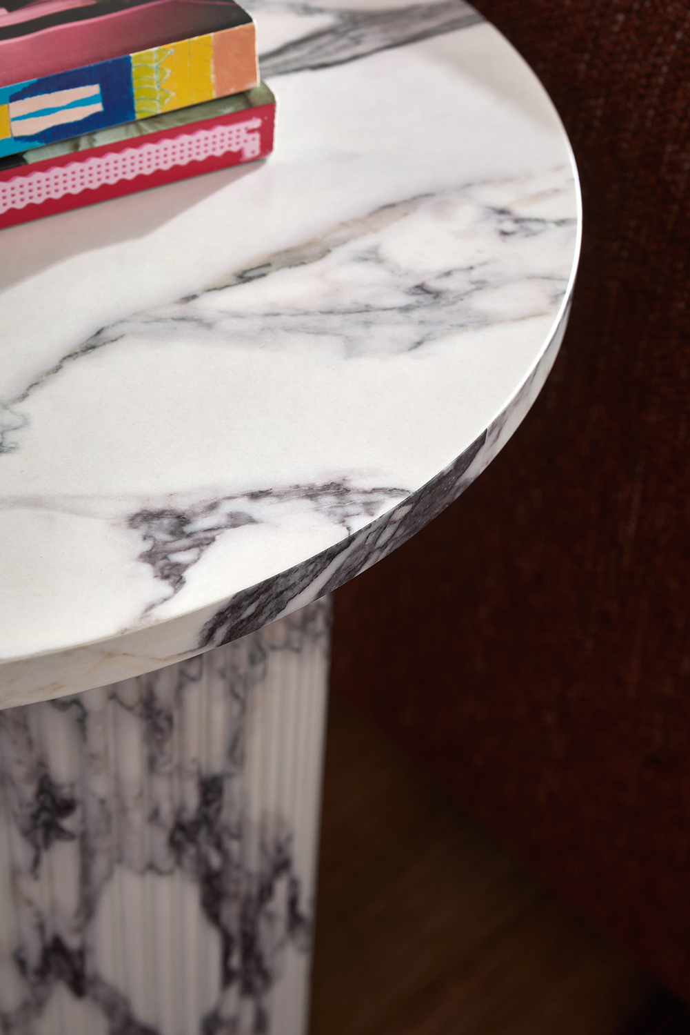 Tilly Viola Marble-Look Side Table