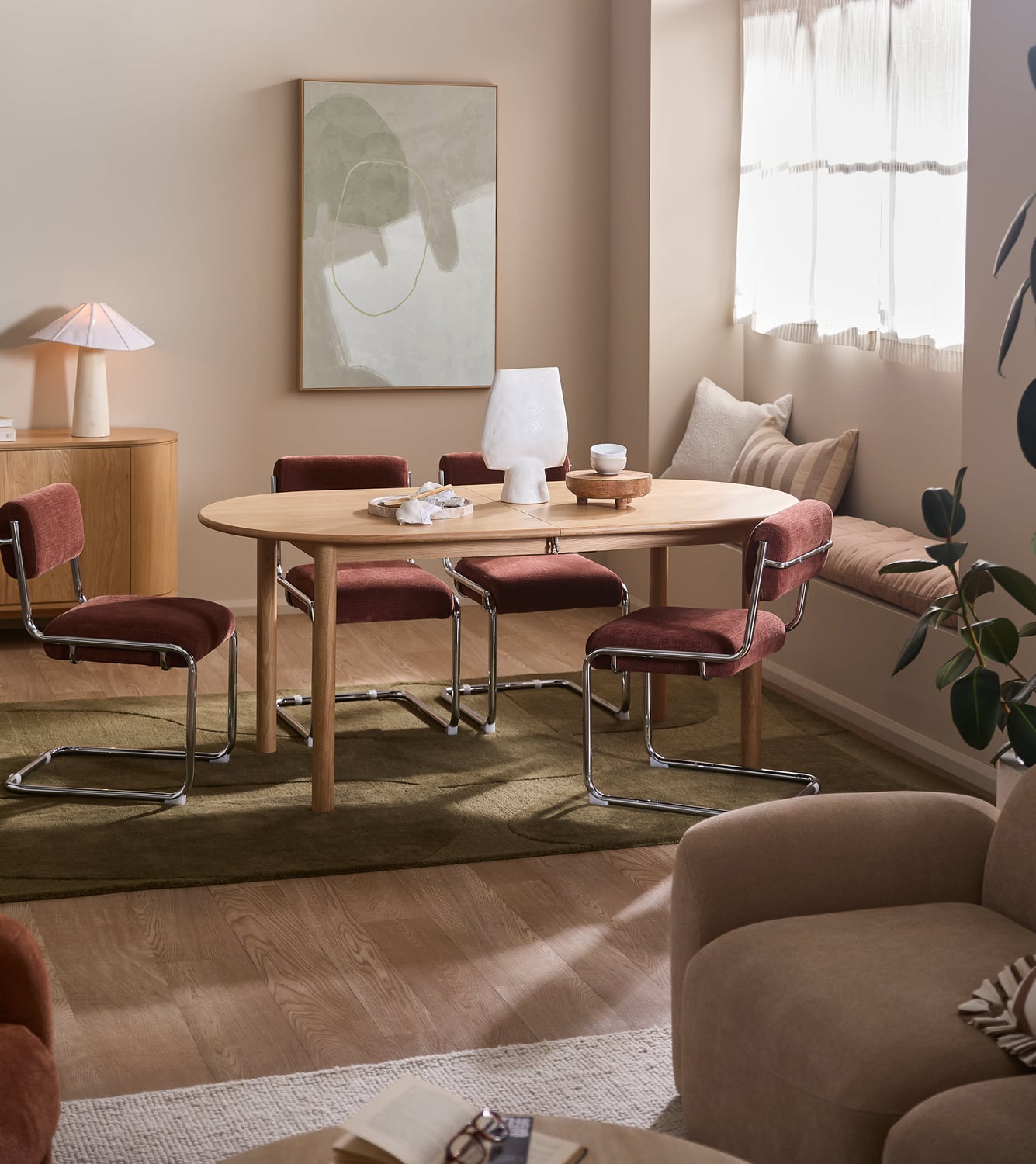 Clements Cantilever Upholstered Dining Chairs