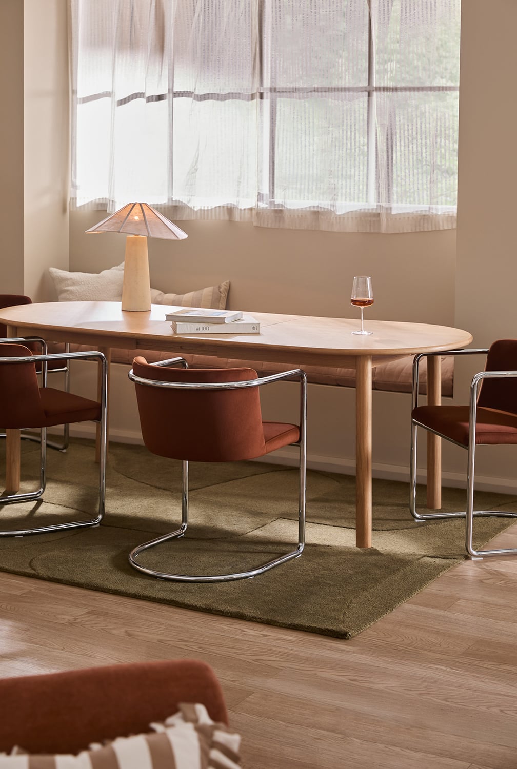 Totti Travertine-Look Table Lamp