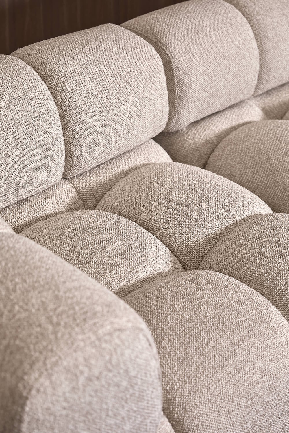 Levi 4 Seater Boucle Modular Sofa & Ottoman Set