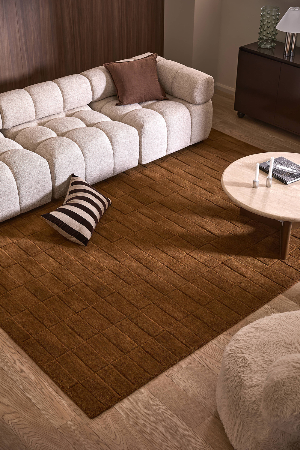 Gracie Grid Hand-Woven Wool Rug