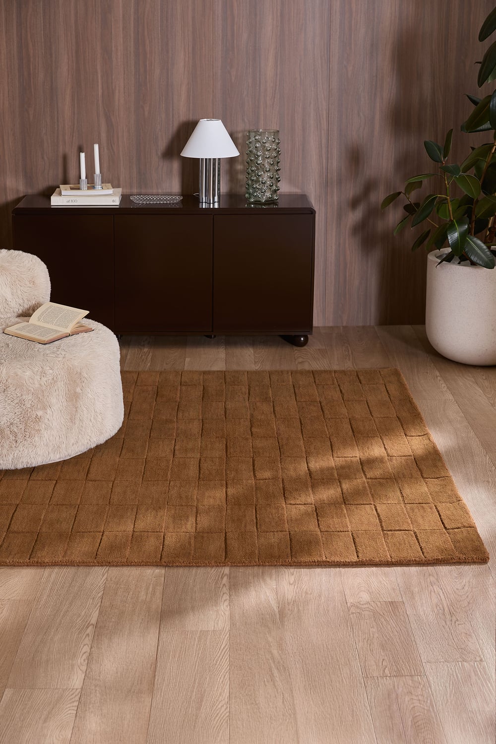 Gracie Grid Hand-Woven Wool Rug
