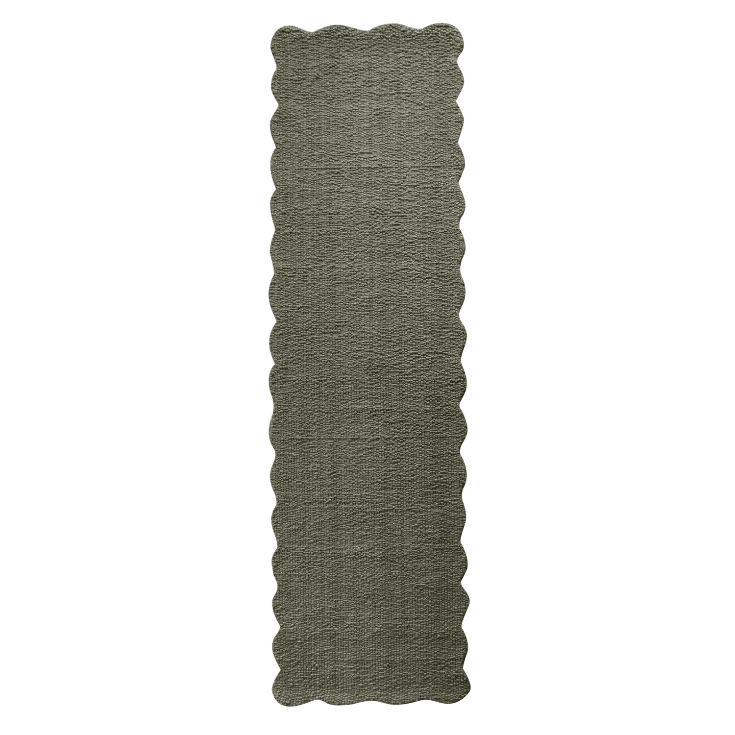 Rowe Boucle Wool-Blend Scalloped Rug
