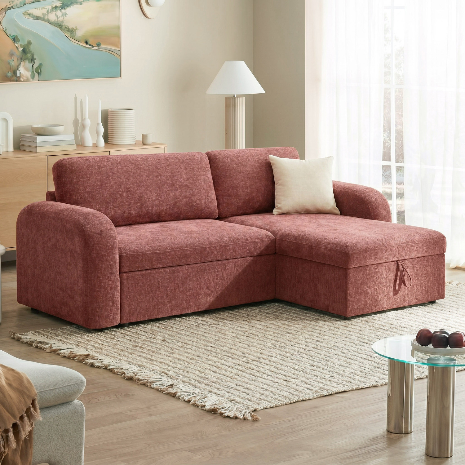 Maia 4 Seater Double Sofa Bed with Reversible Chaise