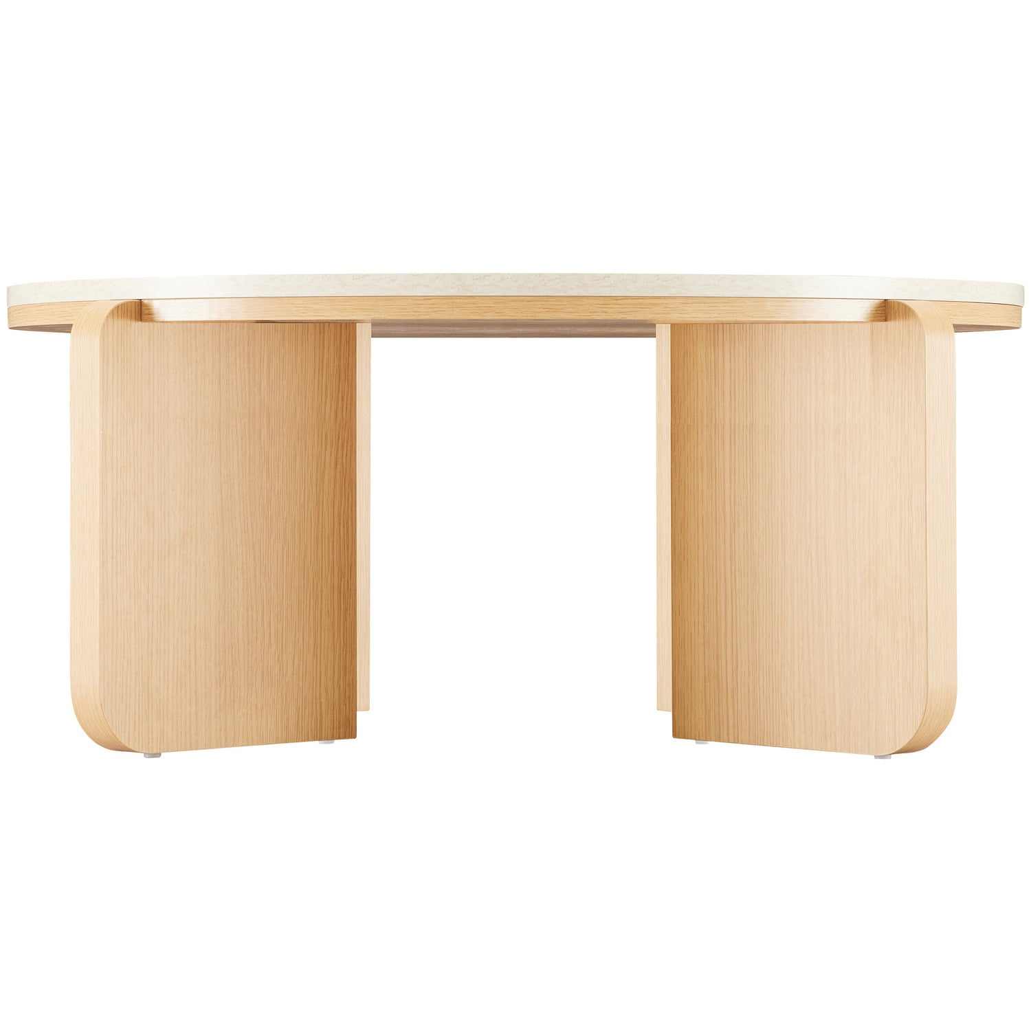 Talia Travertine-Look Coffee Table