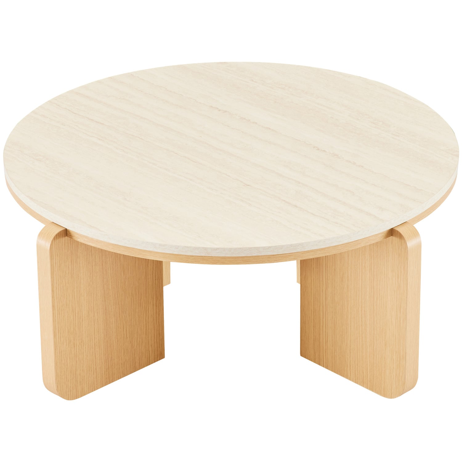 Talia Travertine-Look Coffee Table