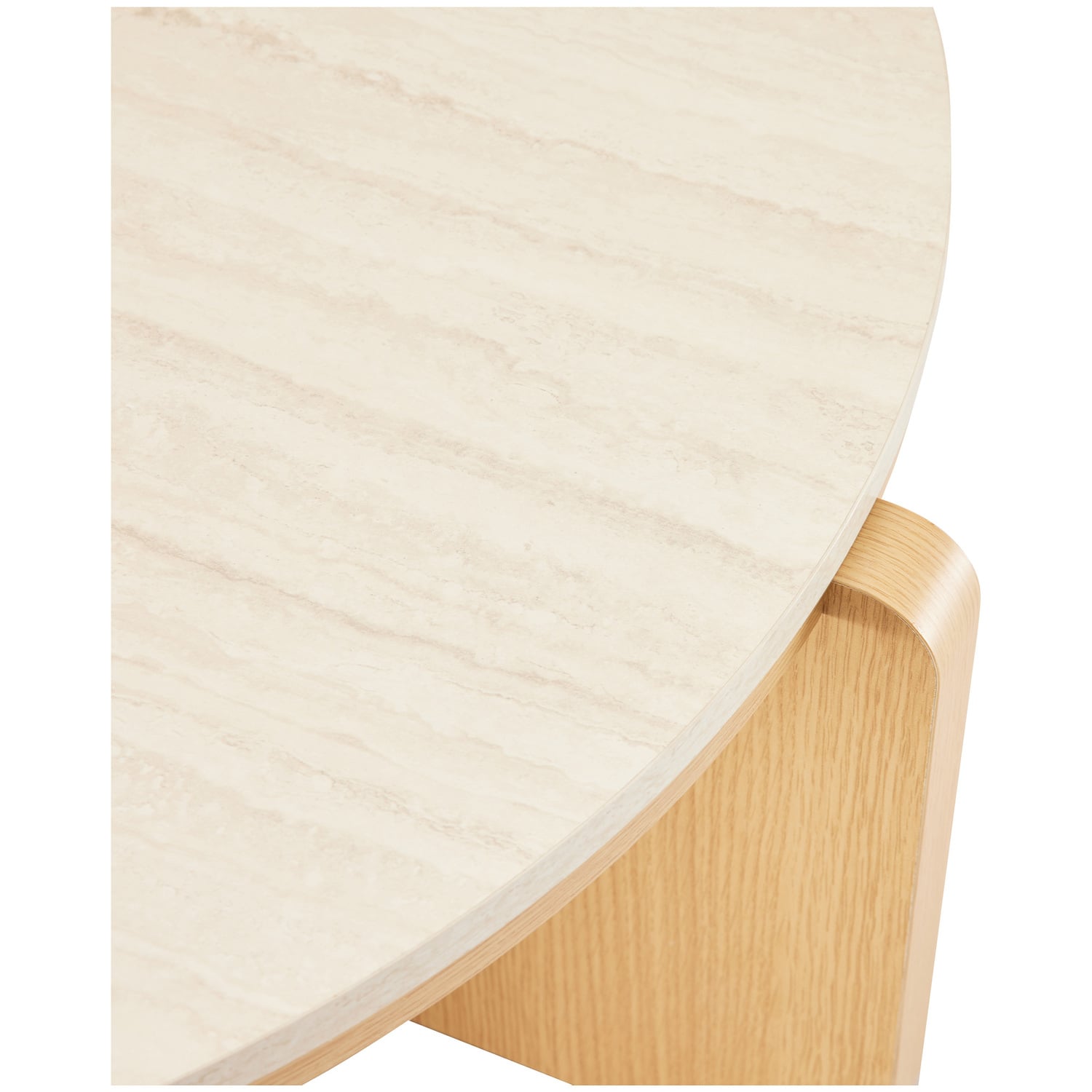 Talia Travertine-Look Coffee Table