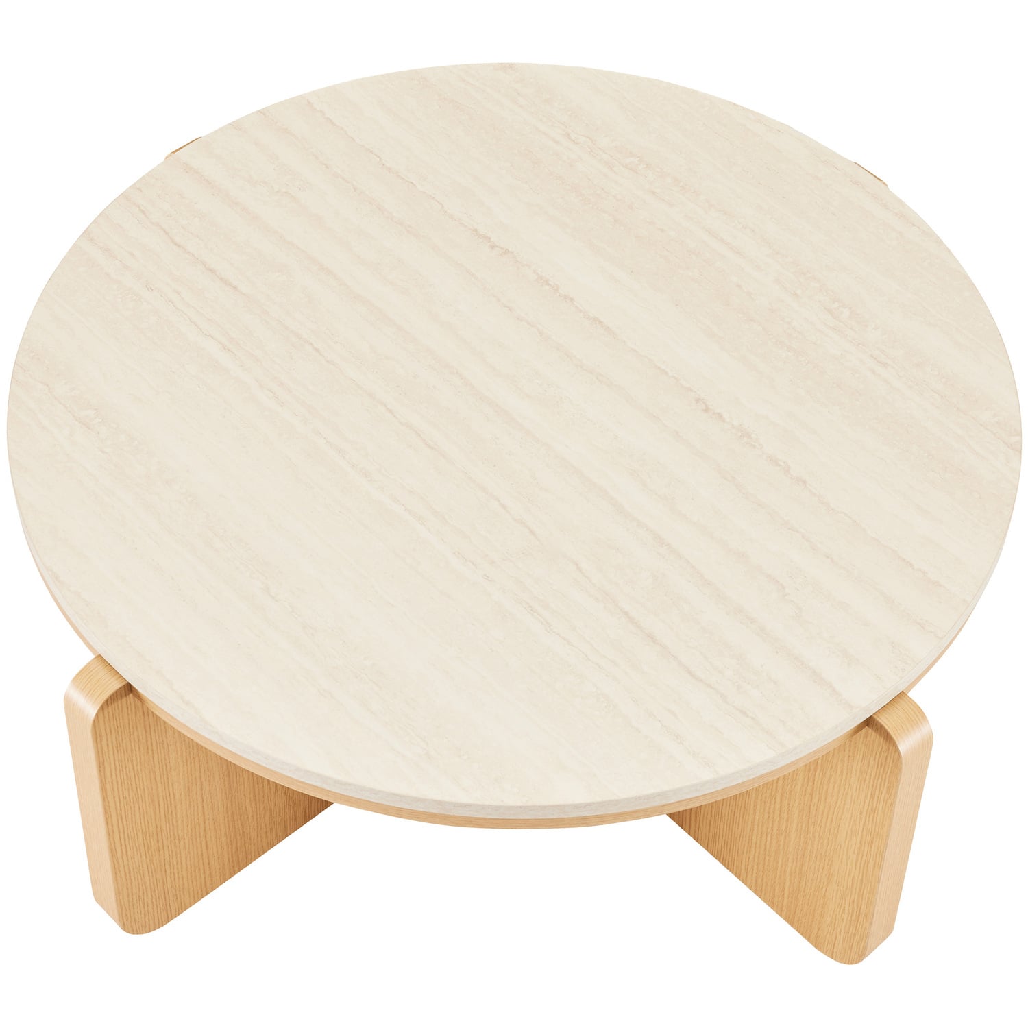 Talia Travertine-Look Coffee Table