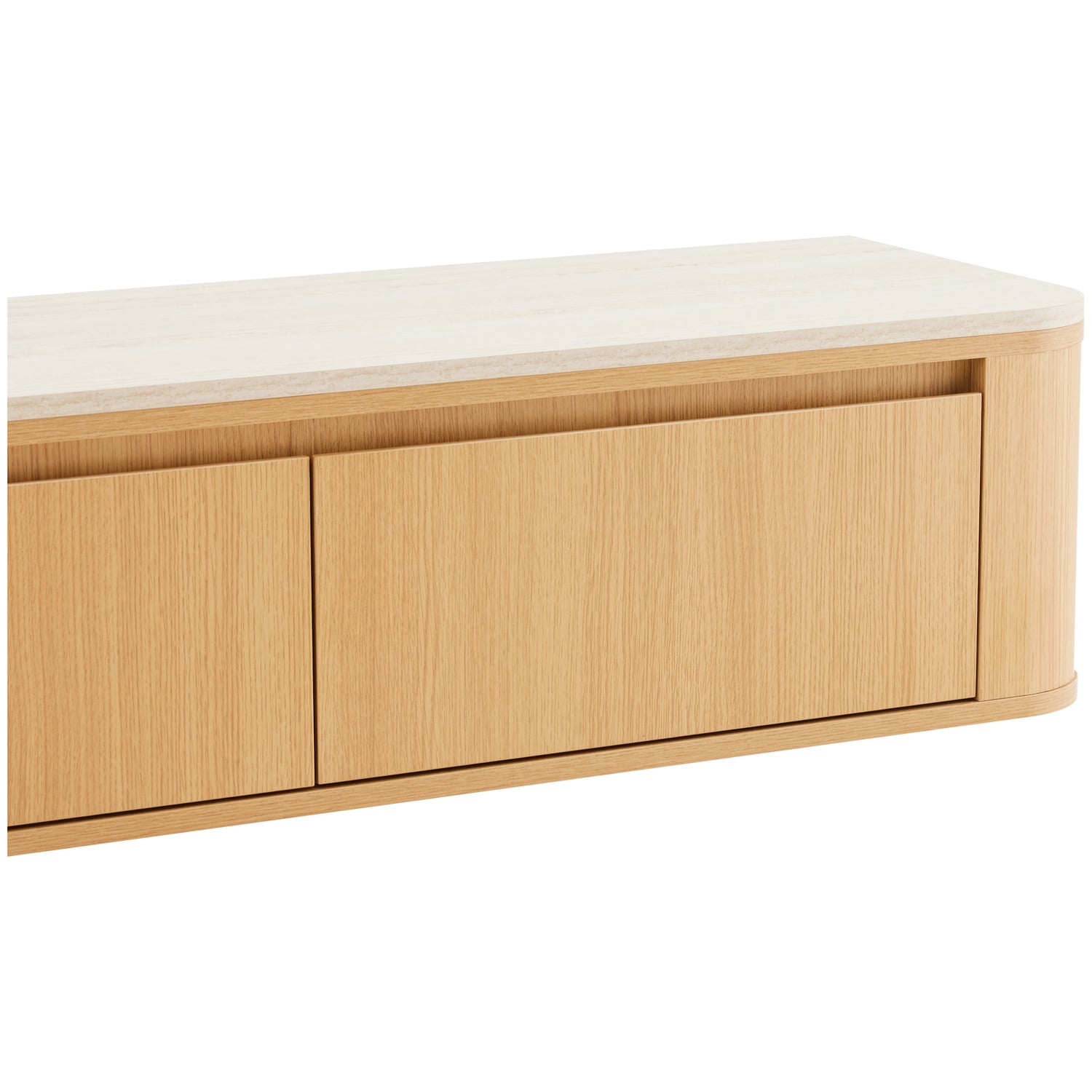 Talia Travertine-Look Wall-Mounted TV Unit