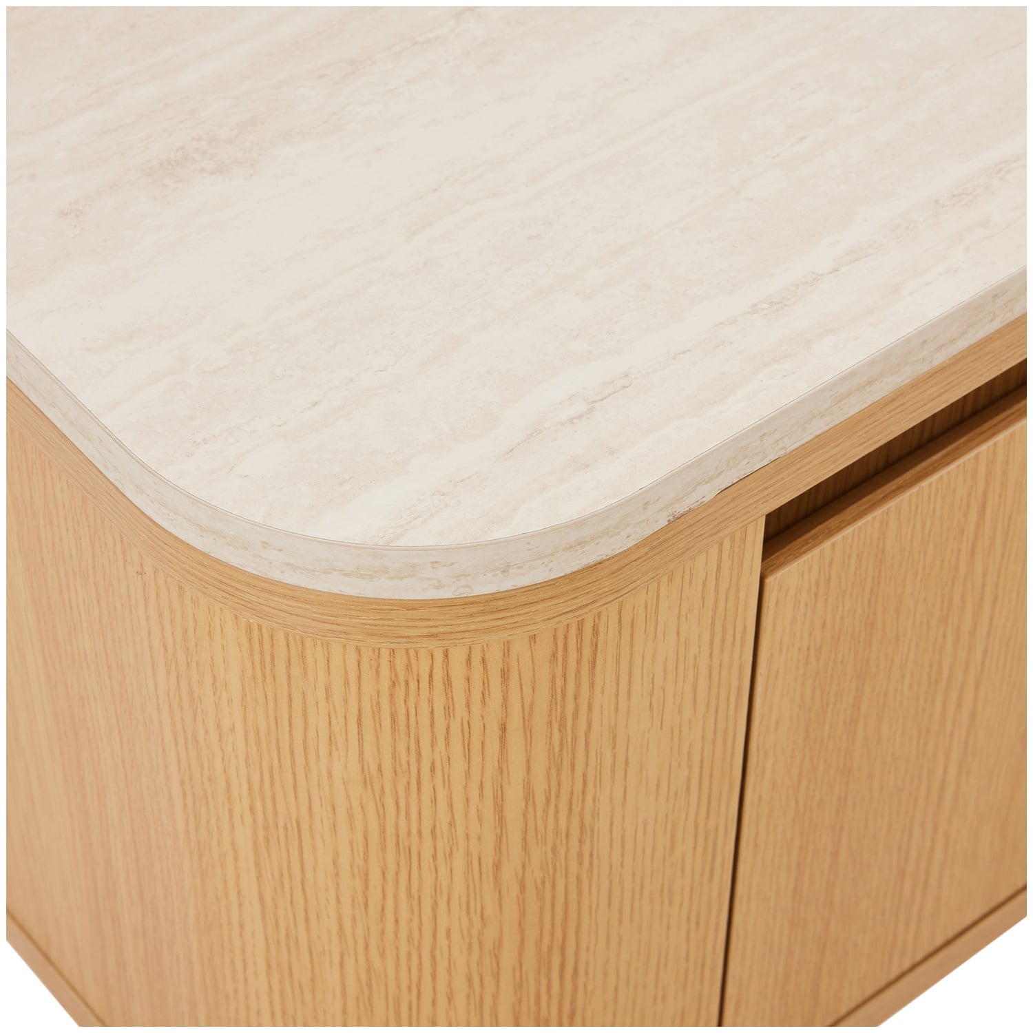 Talia Travertine-Look Wall-Mounted TV Unit