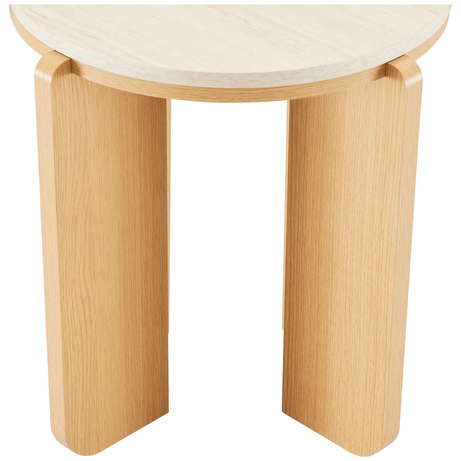 Talia Travertine-Look Side Table
