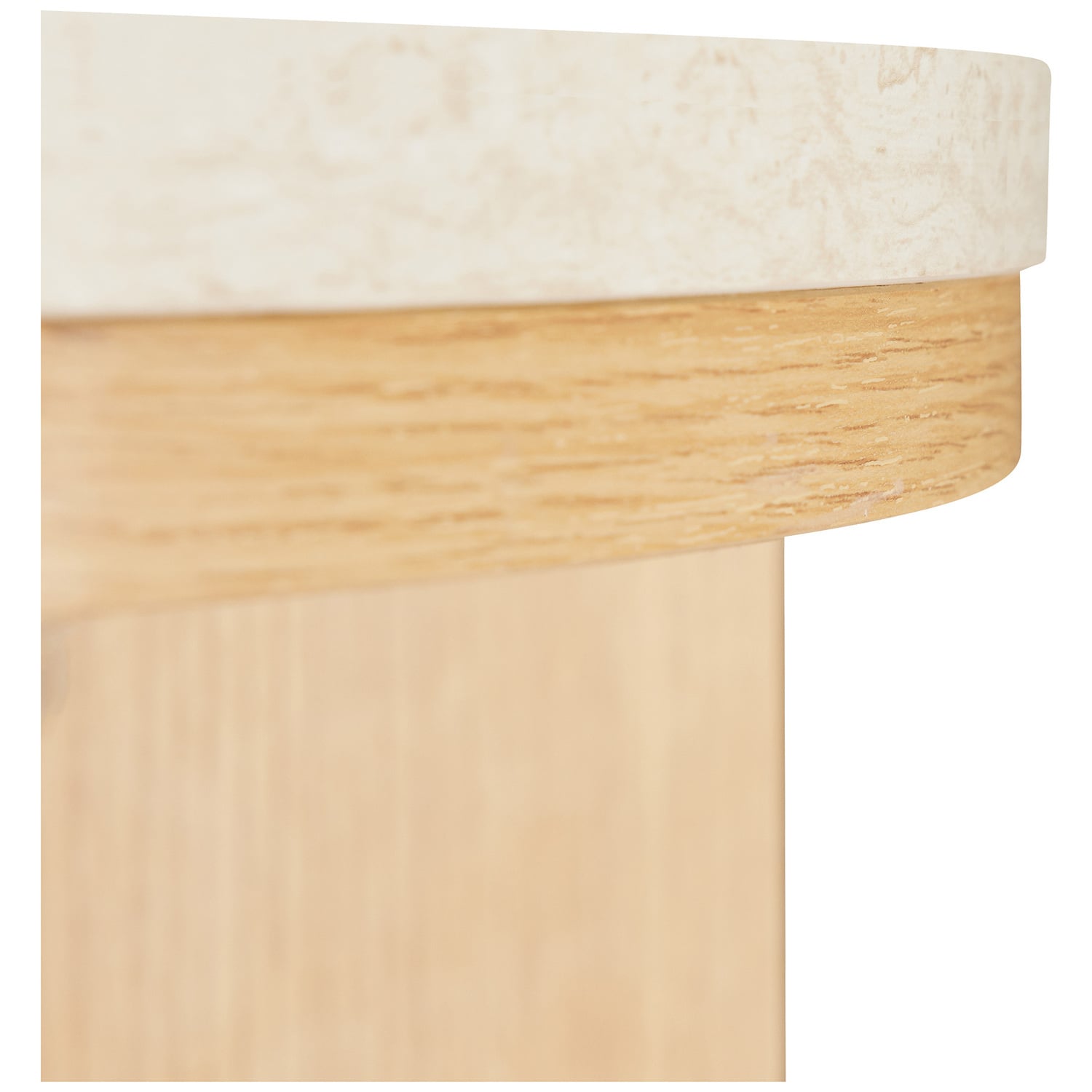 Talia Travertine-Look Side Table