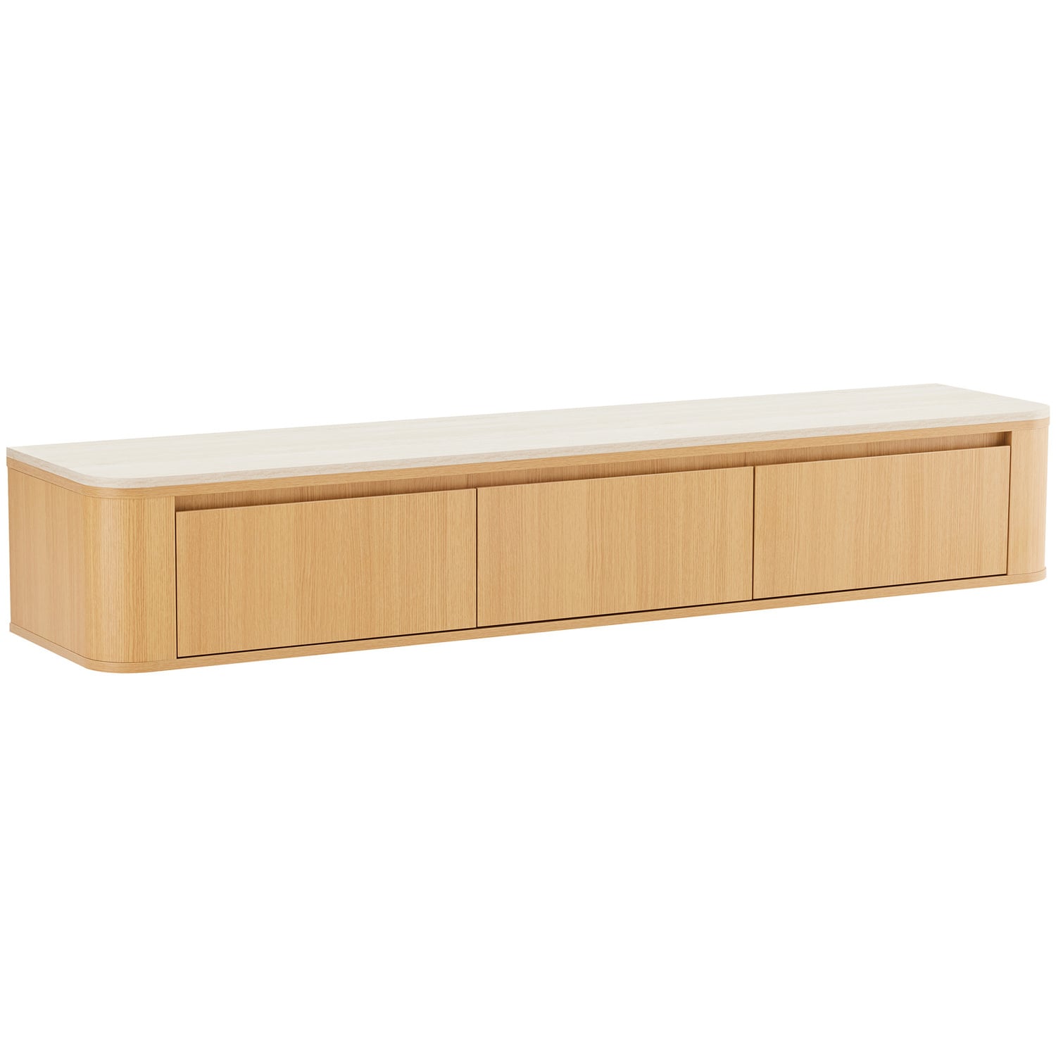 Talia Travertine-Look Wall-Mounted TV Unit