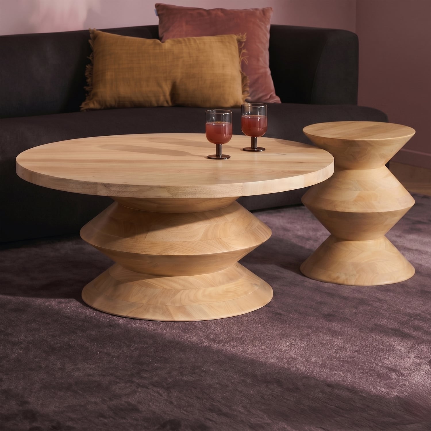 Axis Mango Wood Coffee & Side Table Set