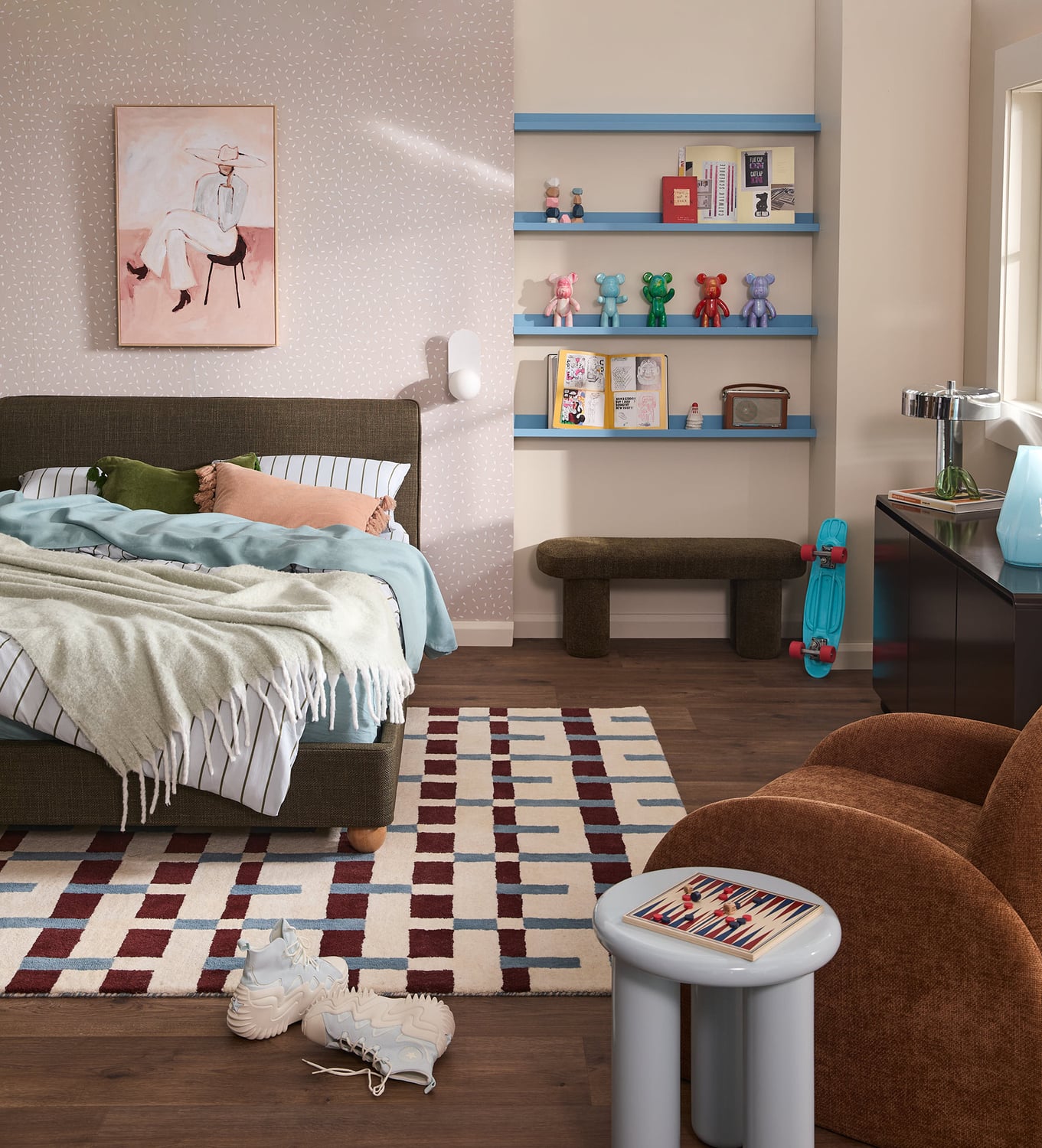 Bonnie Upholstered Ball Foot Bed