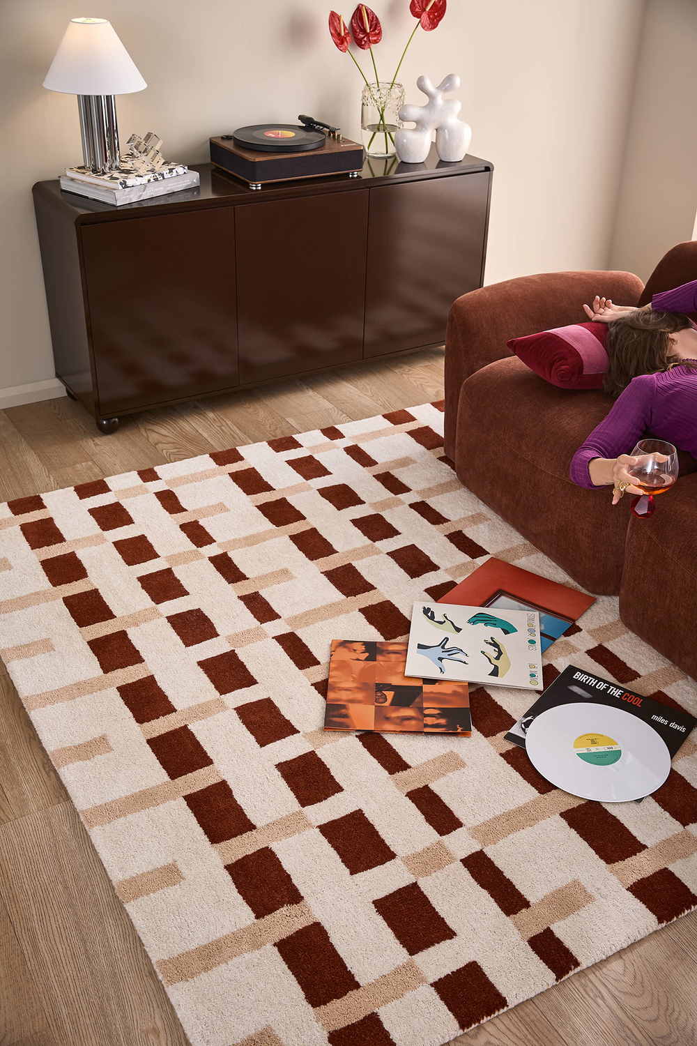 Greta Geometric Hand-Tufted Wool Rug
