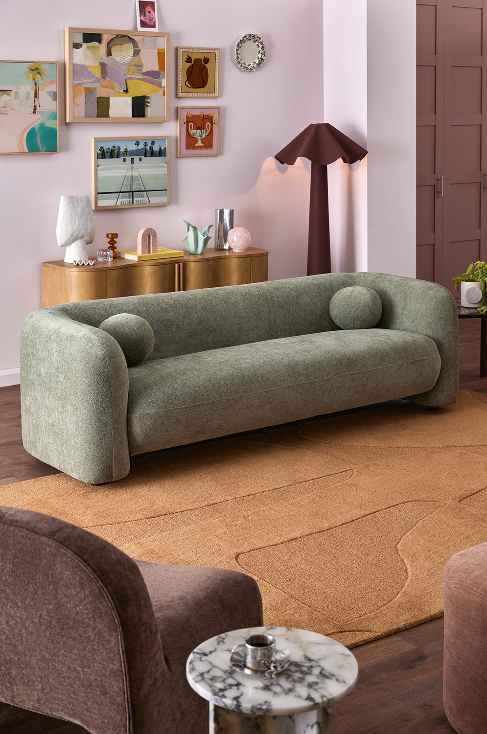 Serena 3 Seater Boucle Sofa