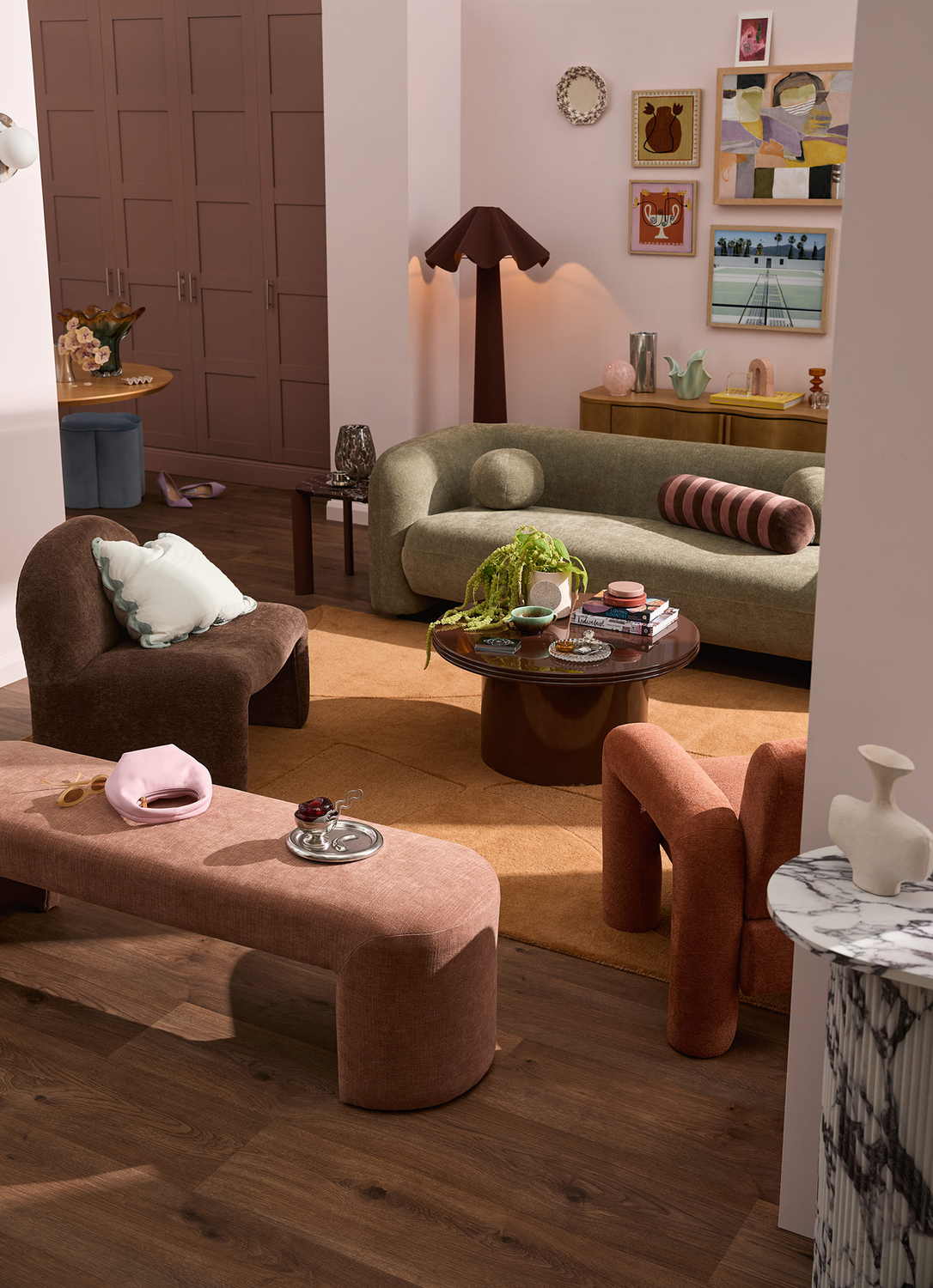 Serena 3 Seater Boucle Sofa