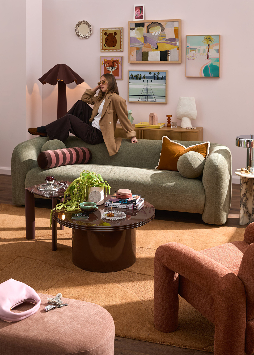 Serena 3 Seater Boucle Sofa