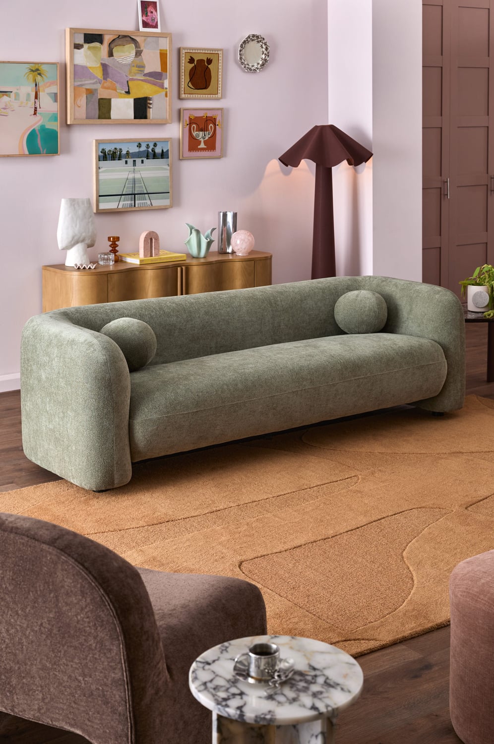 Sutton Linen Floor Lamp