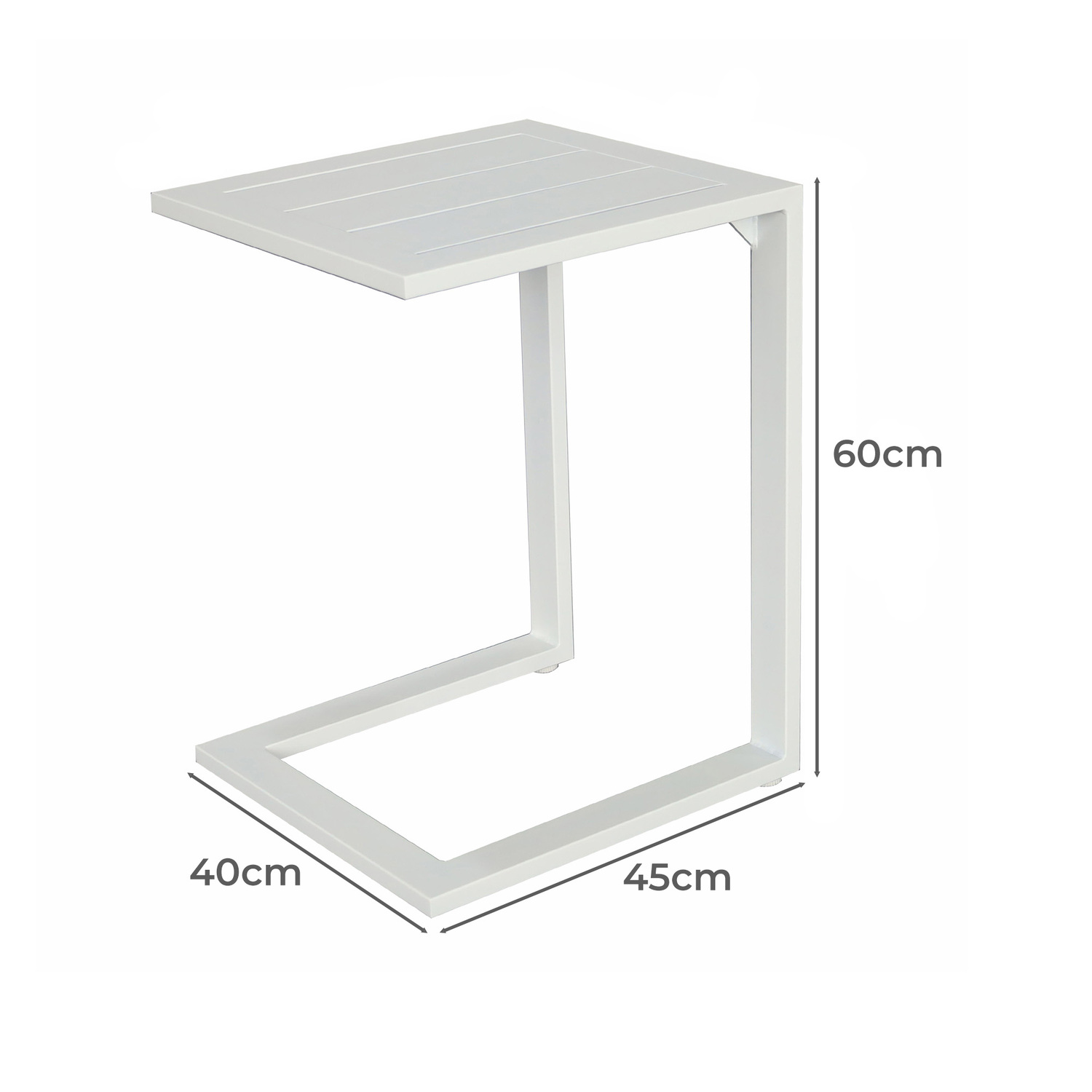 Felix Aluminium C Shape Outdoor Side Table