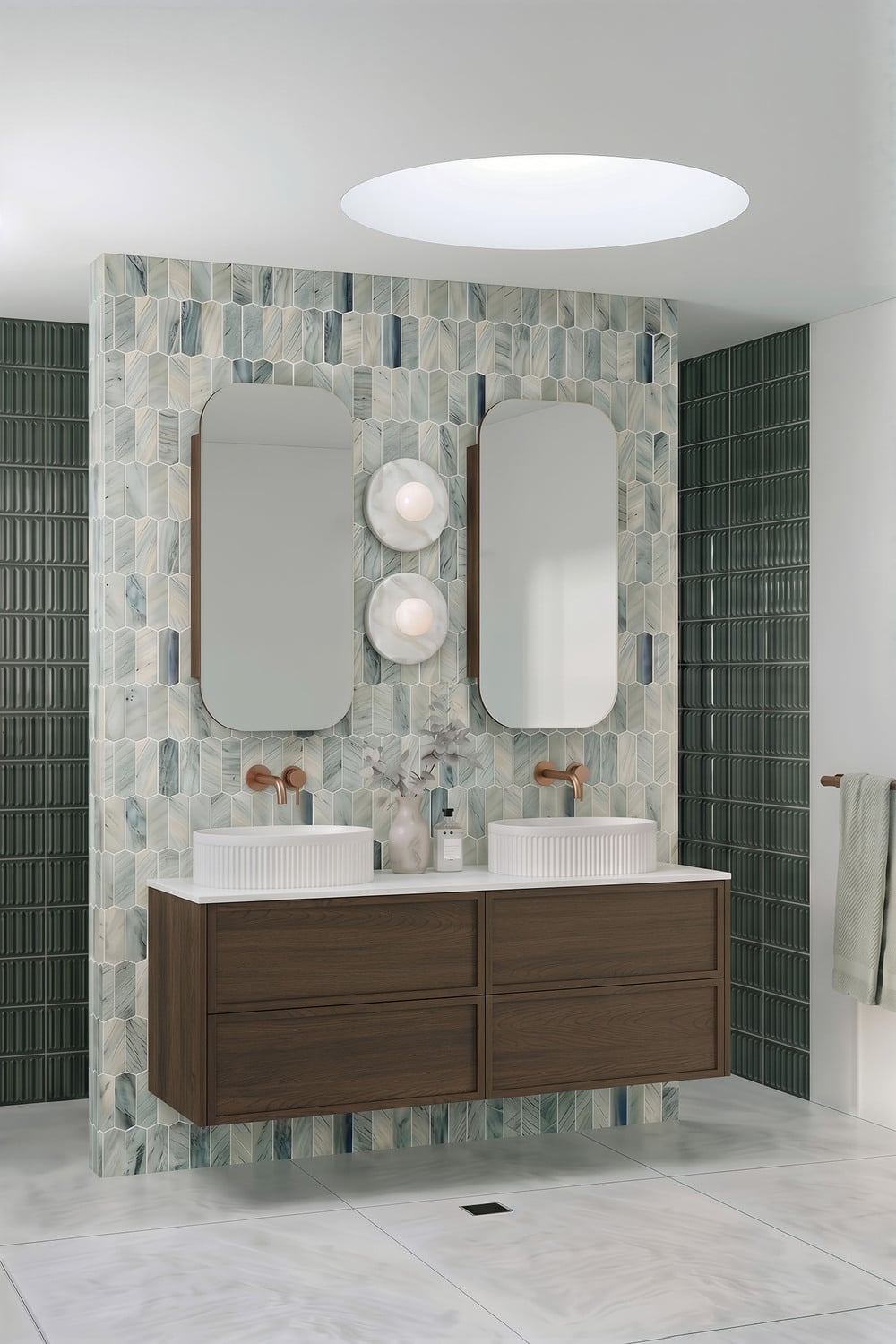 Mecca 450mm Rectangular Mirrored Shaving Cabinet