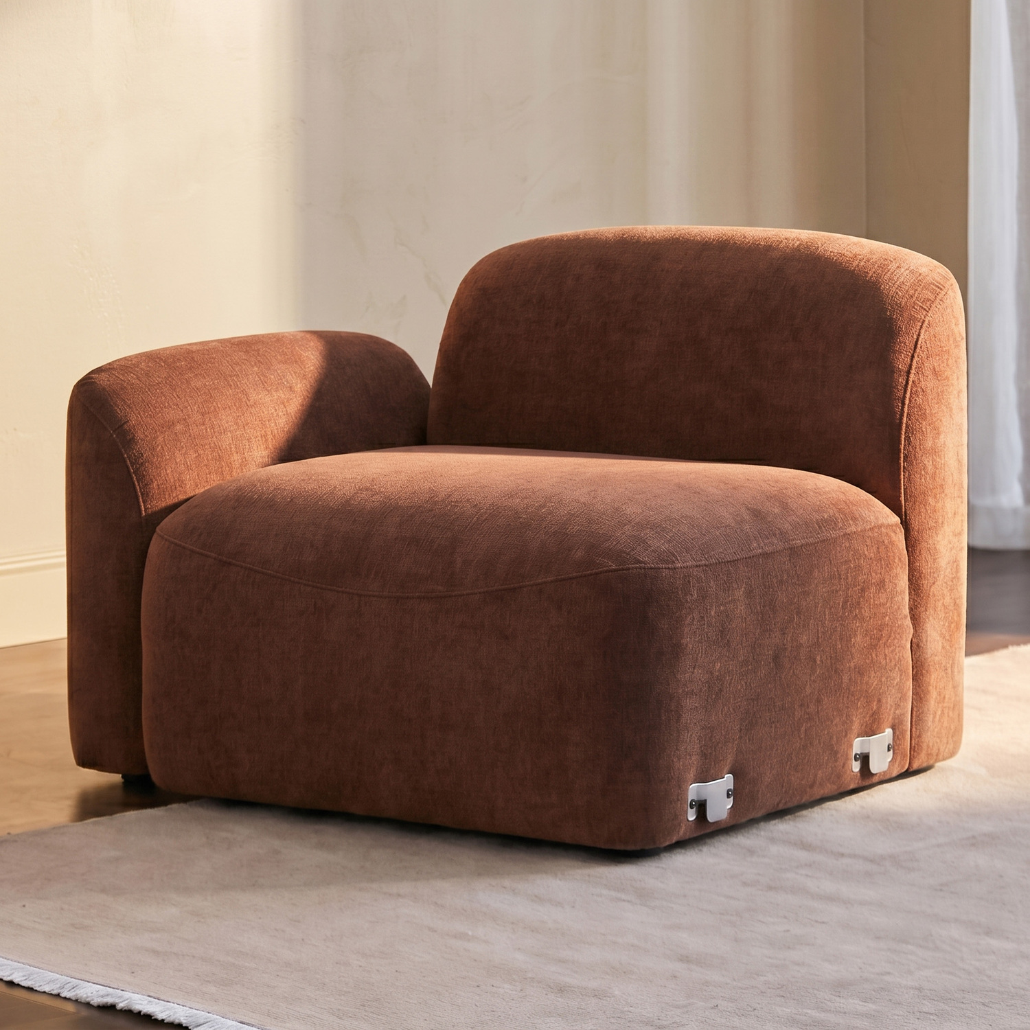 Cami Chenille Left Corner Lounge Chair