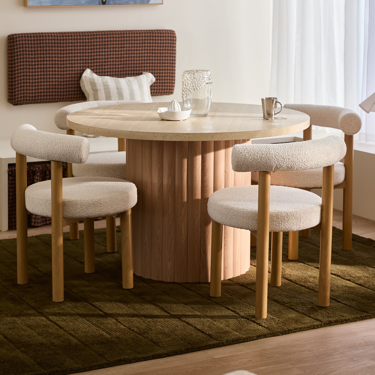 Roselin Boucle Dining Chairs